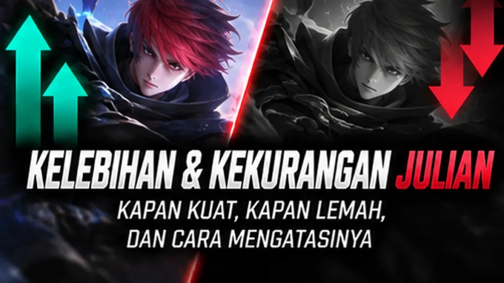 Ilustrasi panduan kelebihan kekurangan Julian Mobile Legends